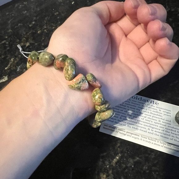 Green and pink stone bracelet - Picture 5 of 5